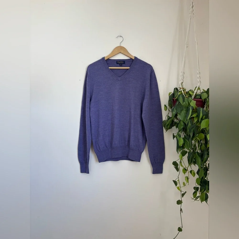 Brooks Brothers 100% Saxxon Wool Knit Pullover